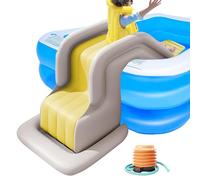 Piscina Inflable con Tobogán de Agua Juego de Verano Infantil | Tobogán Acuático Hinchable para Áreas Exteriores, Patio Trasero, Patio Interior, Césped, Parque, Centro de Juegos