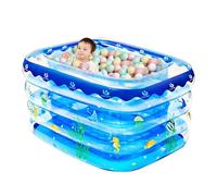 Piscina inflable de ocio - Diseño de fondo de burbujas, válvula de drenaje integrada, estructura de agua portátil, construcción de inflado segura | piscina de relajación familiar para jardín trasero