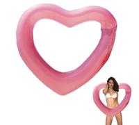 Piscina inflable del corazón, anillos de piscina en forma de corazón, agua divertido corazón flotador verano natación tubo para piscina playa despedida de soltera