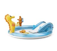 Piscina Inflable Para Niños Con Tobogán, Piscina Gruesa Para Niños De Pvc Con Aspersor Incorporado, Piscinas Grandes Para Pequeños Con Estampado De Animales Marinos Para Diversión Al Aire Libre