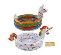 Piscina Inflable para niños de 2 uds., Mini Piscina portátil Plegable de PVC, Piscina para bebé con Forma de Animal Bonito para el hogar y al Aire Libre