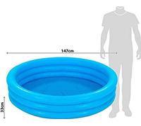 Piscina Inflable Para Niños Redonda 3 Anillos INTEX CRYSTAL AZUL 59416/58426