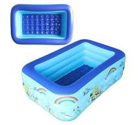 Piscina Inflable para,Rectángulo Espesado con Tapón De | Piscina Inflable con Función Bandeja De Pelotas - Perfecto para Apartamento Apartamento Apartamento de Cumpleaños Preescolar