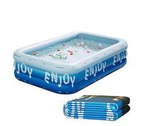 Piscina inflable, rectangular, resistente a los rayos UV, tubo de agua duradero, ideal para niños, adultos, playa, verano, patio, actividades al aire libre, hombres, mujeres, uso familiar