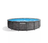 Piscina Intex Prisma Frame Greywood 26742NP Ø457x122 cm efecto madera gris