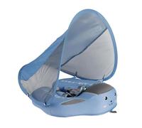 Piscina para Bebés Flotador para Bebé De 3-24 Meses Sin Vuelco, con Toldo Solar UPF 50+ Extraíble Tejido De Poliéster Y Espuma para Piscina Playa O Bañera 47x48x15cm