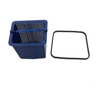 Piscina para cesta de colador con mango y junta tórica para Hayward Super para SP1600X5 SP1605X7 SP1607X10 Pieza de repuesto de colector de desechos de plástico azul