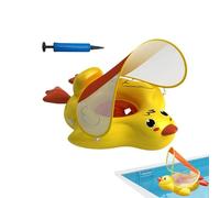 Piscina para niños - 640 g inflable con cámara de cola de dosel | flotador de agua de pato de verano con paso antideslizante | Para 12-36 m Outdoor Park Vacation Backyard Travel Resort