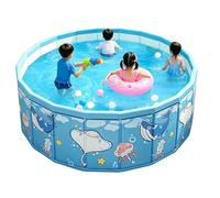 Piscina Para Niños,90x45 Cm Bañera Portátil De Agua Para Jugar | Piscina Plegable Para Perros Y Pelotas Para Exterior Jardín Playa Verano Adultos Niños Familia Perro