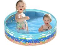 Piscina para niños - Piscina plegable de PVC no inflable para niños | Bañera de baño portátil, patio trasero, jardín, fiesta acuática