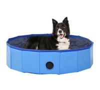 Piscina para perros plegable PVC azul 80x20 cm
