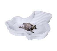 Piscina para Tortugas - Bandeja Agua Y Alimento + Baño para Reptiles,Terraza para Tomar El Sol con Rampa Y Accesorios Acuario para Alimentar Anfibios Y Reptiles