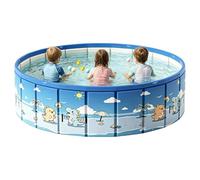 Piscina plegable, juegos acuáticos al aire libre con tubo de drenaje, piscina portátil antideslizante, para playa, lago, parque, hogar, jardín, patio, vacaciones, verano