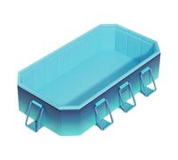 Piscina Plegable, No Es Necesario Inflarla: Se Instala En 1 Segundo Piscina Doméstica Grande, Para Niños, Adultos, Perros Y Mascotas | Viene Con Tapón De Drenaje. Estructura Robusta De 4 Capas. Materi