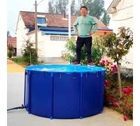 Piscina plegable para estanque de peces, tanque redondo grande de lona para riego agrícola y almacenamiento de agua, fácil de limpiar y mantener