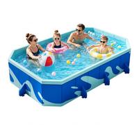 Piscina Plegable, Piscina Elevada Sin Inflar para Niños & Adultos