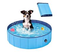 Piscina Plegable,Piscina Perros Rigida,Chats/Enfants/Piscina para Perros Jouer Dans l'eau,PVC Antideslizante y Resistente,Valve de Vidange Pratique,para Mascotas,NiñosJugar en El Agua(80 x 20 cm)