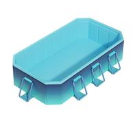 Piscina recreativa para familias, piscina plegable con tobogán, piscina plegable para exteriores de diferentes tamaños(A,2.1m/7ft)