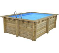 Piscina rectangular de madera "caimans" - 4,10 x 3,00 x 1,24 m