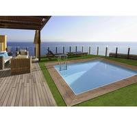 Piscina rectangular de madera "zanzíbar" - 3,50 x 2,30 x 1,24 m