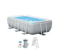 Intex Piscina Desmontable Rectangular Prism Frame con Depuradora y Escalera 300x175x80cm, 3539L, +6 años