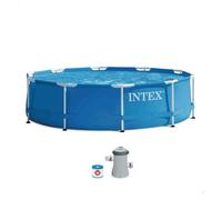 Intex 28202 Piscina Marco 305x76 CM Rotonda con Marco Bomba Filtro