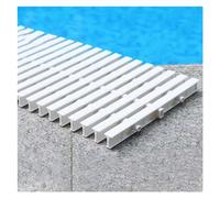 Piscina Rejilla De Desbordamiento De Drenaje, El Plastico Ducha Parrilla De Drenaje, Al Aire Libre Canalón De Drenaje Filtro De Guardia para Baño Cocina Entradas Patios Cubiertas (Color : White, Siz