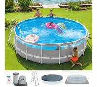 Piscina removibile INTEX Prism Frame Clearview + filtro a cartuccia con finestra panoramasca