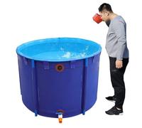 Piscina sobre el suelo, estanque redondo de lona con forro y marco de PVC flexible, acuario grande para koi y peces dorados
