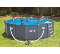 Piscina sobre el Suelo Intex Graphite Fuera Terra Dura Rotonda CM 478X124H 26384