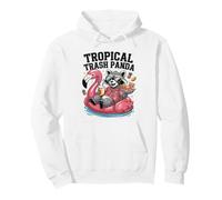 Piscina Tropical Trash Panda Raccoon Summer Flamingo Sudadera con Capucha