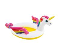 Piscina unicornio hinchable intex con pulverizador