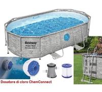 Piscinas De Superficie Ovaladas Bestway Oblo' 56714 CM. 427x250xH100