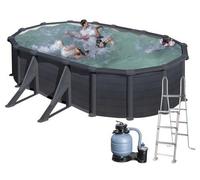 Piscinas Fuera De Tierra Ovaladas GRE Granada Kit POROV GF 738 - CM.730x375xH132