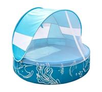 Piscinas Infantiles Para Jardín Y Patio con toldo y red plegable | Piscina Plegable De 119,9x30 Cm Para Juegos Al Aire Libre En Verano, Parque, Playa, Viajes Y D