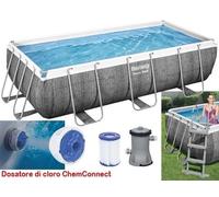 Piscinas Rectangulares Con Bomba Filtro Bestway 56721 CM 404X201XH100 Piscina