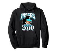Piscis 2010 Afro Queen Zodiac Birthday Sassy Soul Gifts Sudadera con Capucha