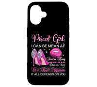 Piscis Chica Cumpleaños Tacones Altos Labios Goteando Mujeres Carcasa para iPhone 16