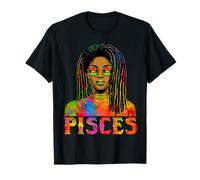 Piscis Reina Loc'd Mujer Negra Zodiaco Africano Cumpleaños Camiseta