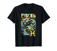 Piscis Signo del Zodiaco con Peces Coloridos astrología Camiseta