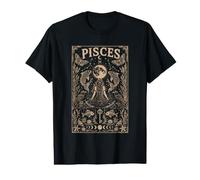 Piscis Signo del Zodiaco niña astrología Mujer diseño Camiseta gráfica económica