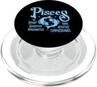 Piscis Zodiac Fish Light Blue Star Sign Gráfico PopSockets PopGrip para MagSafe