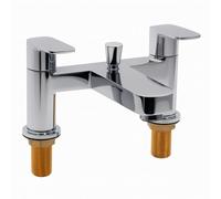 Pisco - Grifo mezclador de baño y ducha cromado - Grifo de baño de doble palanca con desviador, acabado cromado de alto brillo