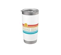 Pismo Beach California Retro Sunset Surf Trip Love Surfing Vaso térmico de acero inoxidable de doble pared