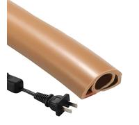 Piso de Cubierta de Cable, Piso Protector de Cable | Conducto de Alambre Flexible de PVC, Piso Protector de ignífugo | Autoadhesivo para Ocultar Cables para gestión de Cables domésticos, pr