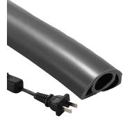 Piso de Cubierta de Cable, Piso Protector de Cable,de de extensión de PVC Suave ignífugas para Piso | Autoadhesivo para Ocultar Cables para gestión de Cables domésticos, Protector de seguri