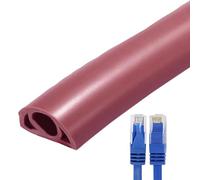 Piso de Cubierta de Cable, Piso Protector de Cable | de Piso de Alambre Suave para Cables, conducto de Alambre Flexible de PVC | Autoadhesivo Aislado para Ocultar Cables, Evita riesgos de tropiez