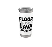 Piso Es Campeón De Lava Divertido Juego Vaso térmico de acero inoxidable de doble pared