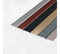 Piso Puerta Tira de transición, Tiras de umbral Autoadhesivas de Aluminio for baldosas, Madera, Alfombra, Multicolor, Varios tamaños, 90 cm(Matte Black,7cm)