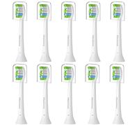 Pisonicleara Cabezales de repuesto compatibles con cepillo de dientes eléctrico Philips Sonicare (paquete de 10) Recambio DiamondClean HX9023 HX9265 4100 C2 C3 C1 W2 W3